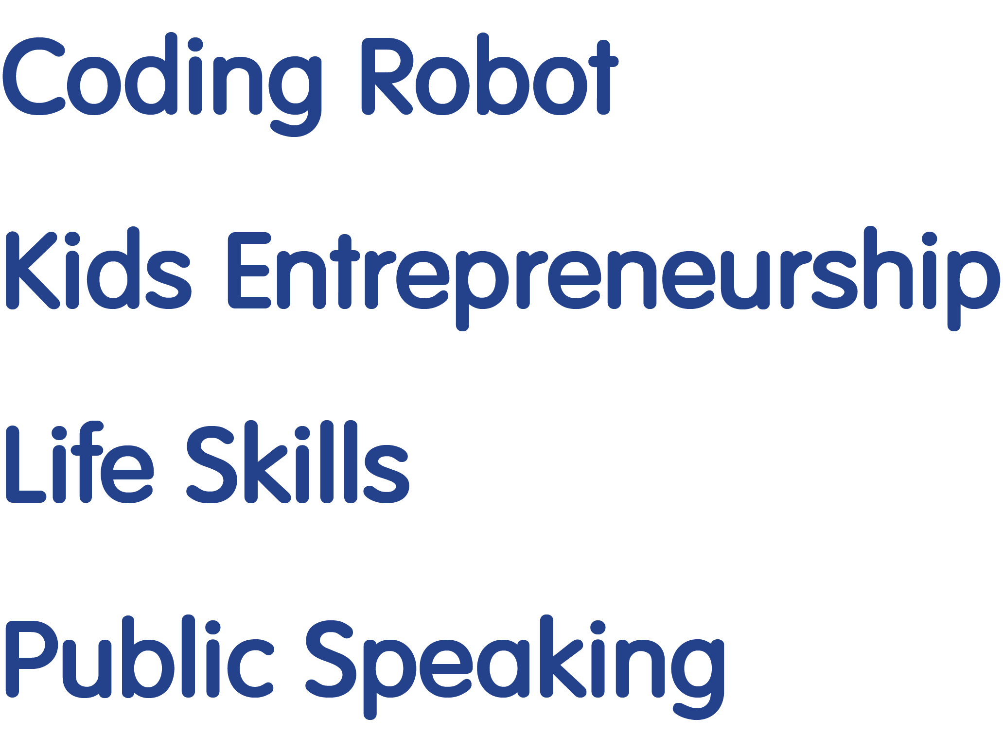 Coding Robot, Kids Entrepreneurship, Life Skills, Public Speaking
